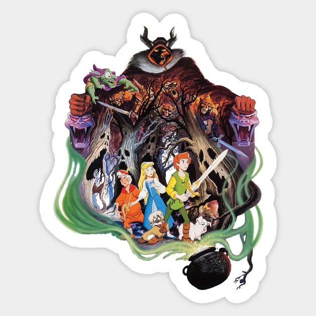 Black Cauldron Movie Poster Transparent Background Sticker by bwoody730